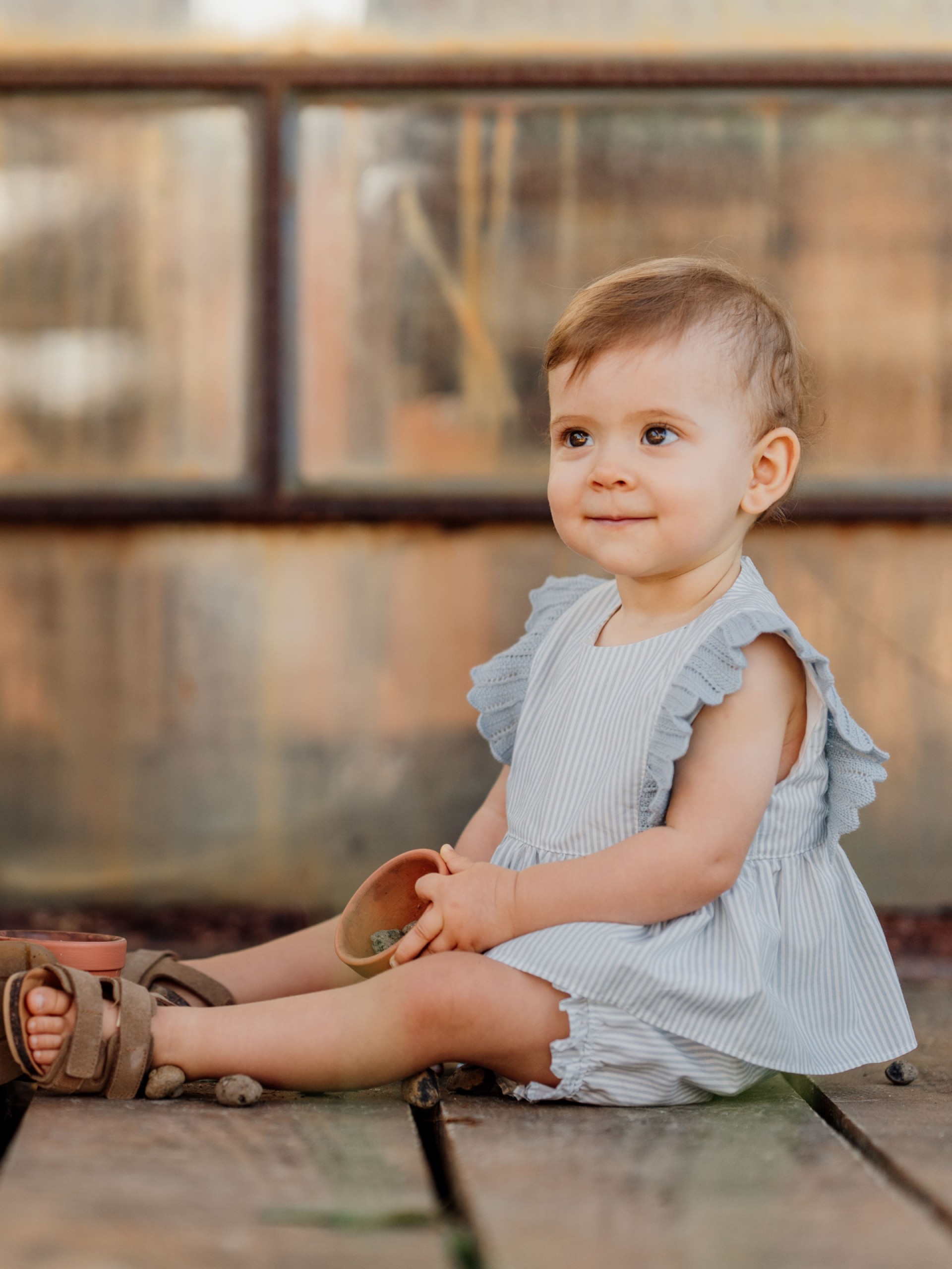 Calções estampado riscas