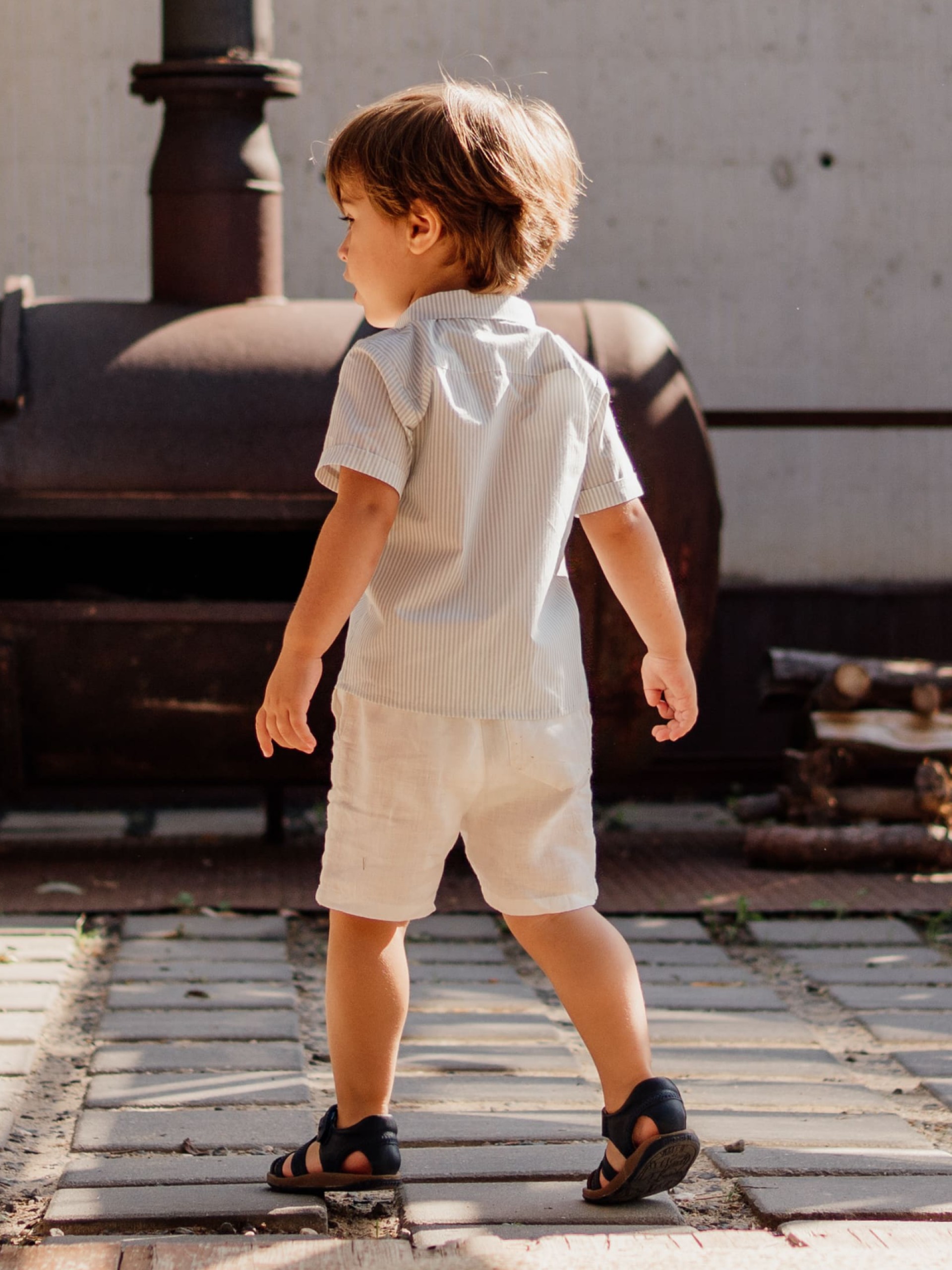 Camisa estampada riscas