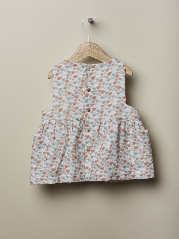 Ocean flower print dress