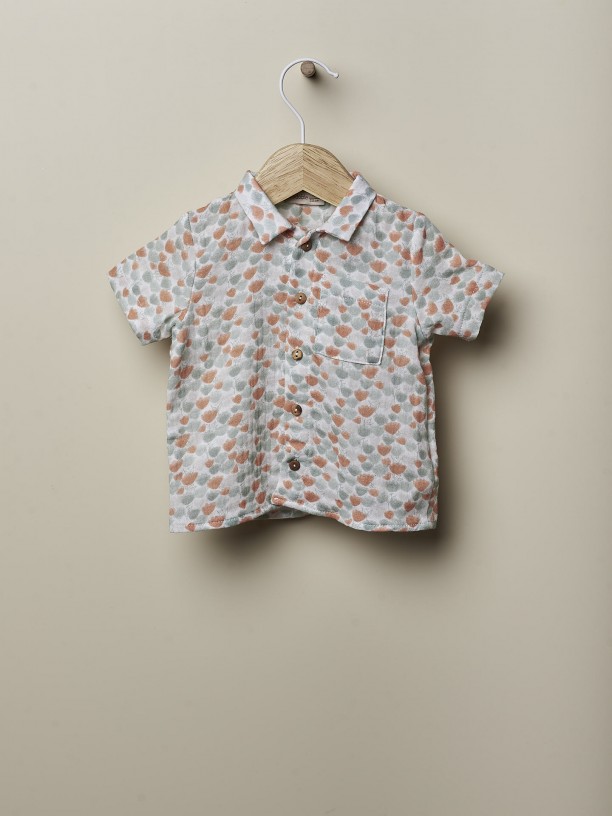 Ocean flower print shirt