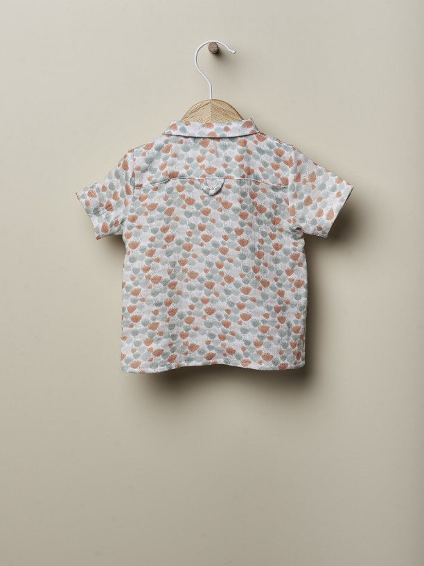 Ocean flower print shirt