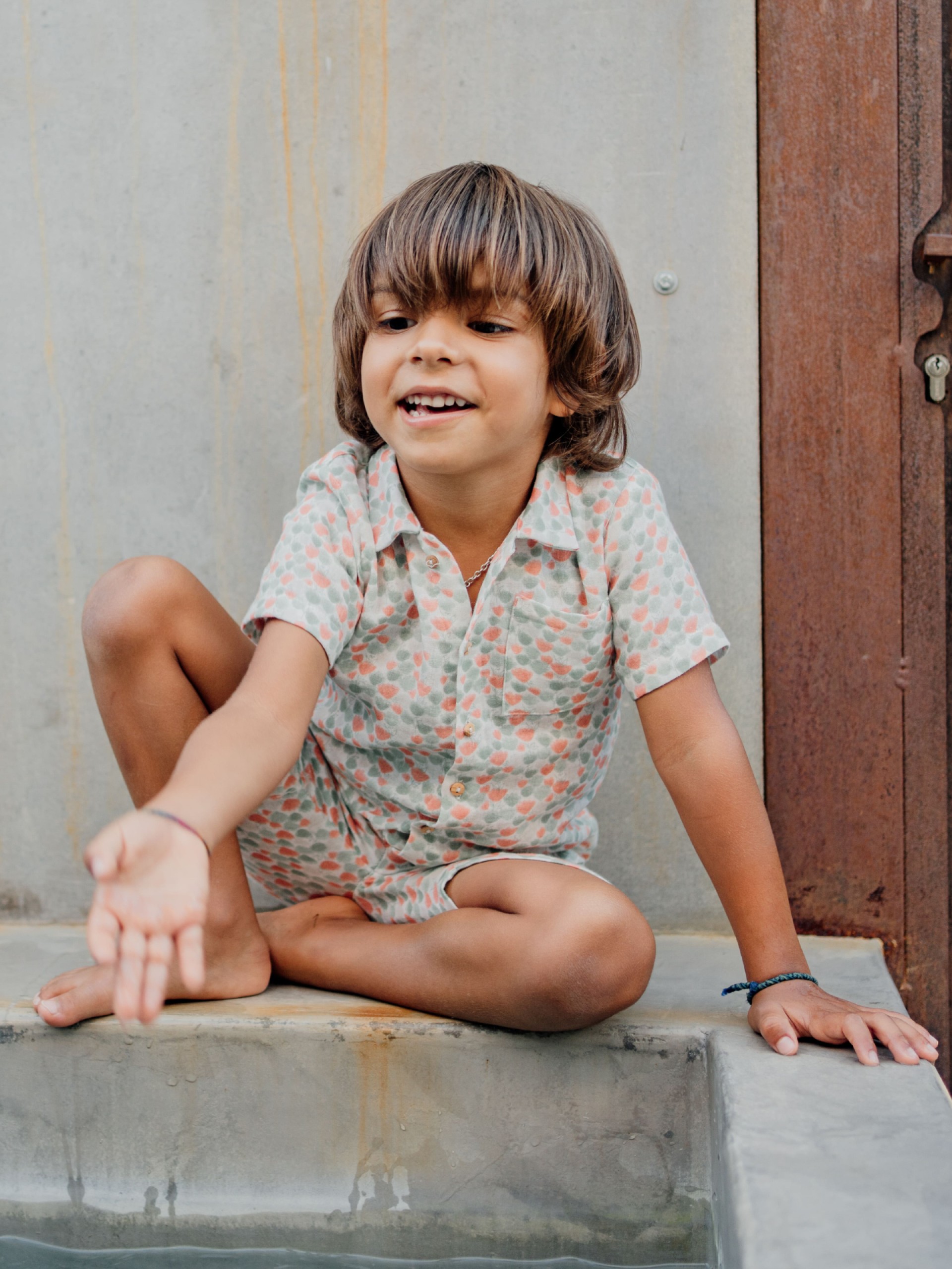 Ocean flower print shirt