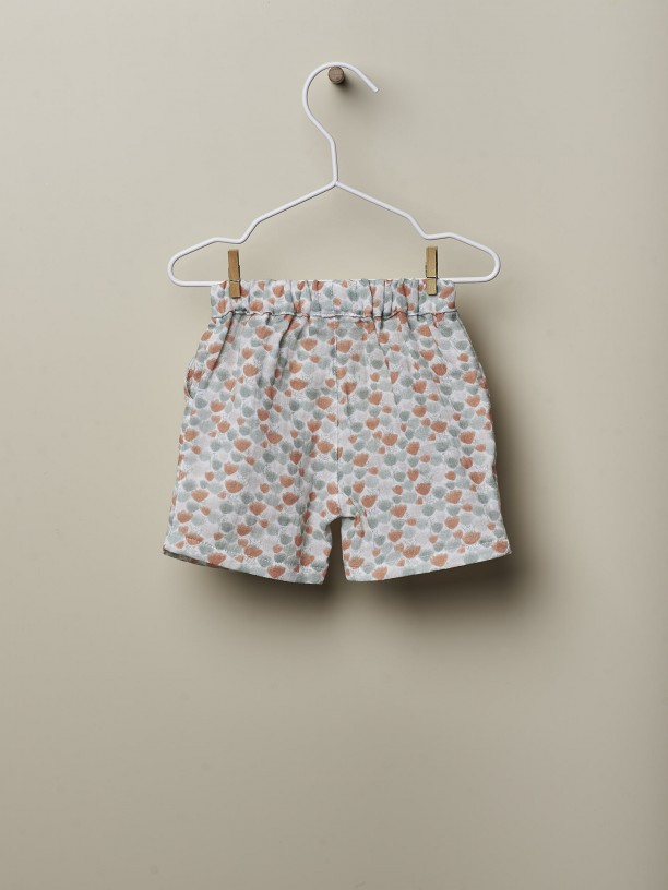 Ocean flower print shorts