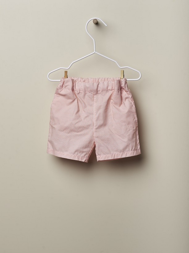 Orange Vichy shorts