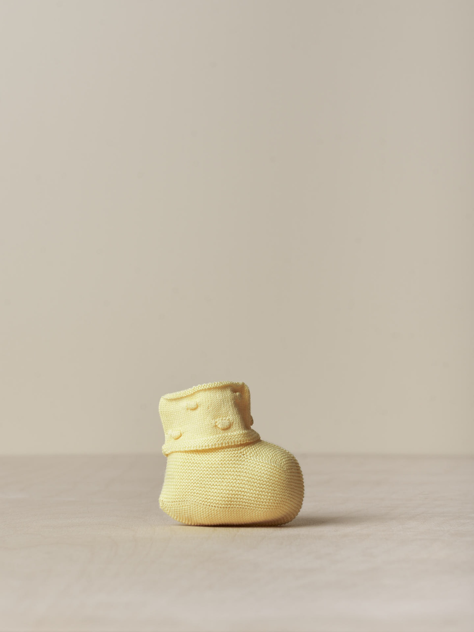 Knitted cotton booties