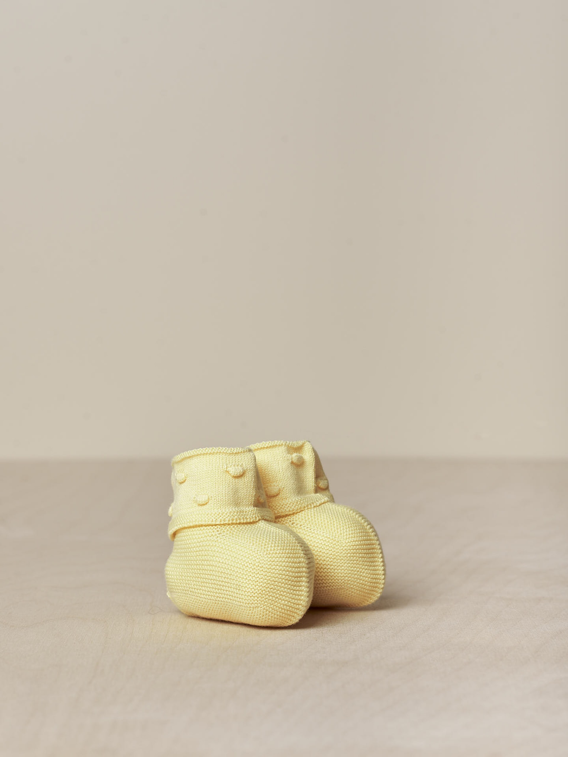 Knitted cotton booties