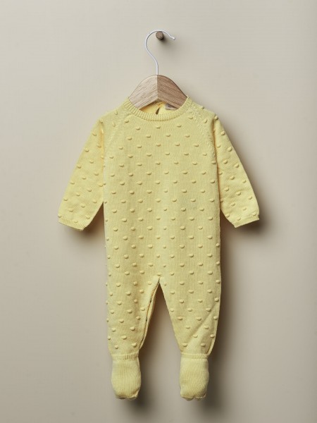 Knitted cotton babygrow