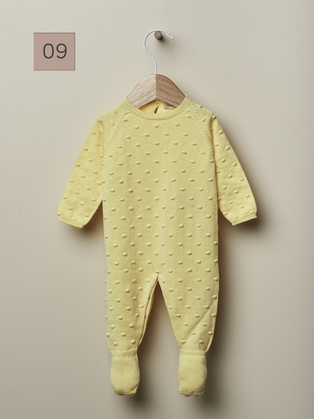 Knitted cotton babygrow Knitted cotton babygrow