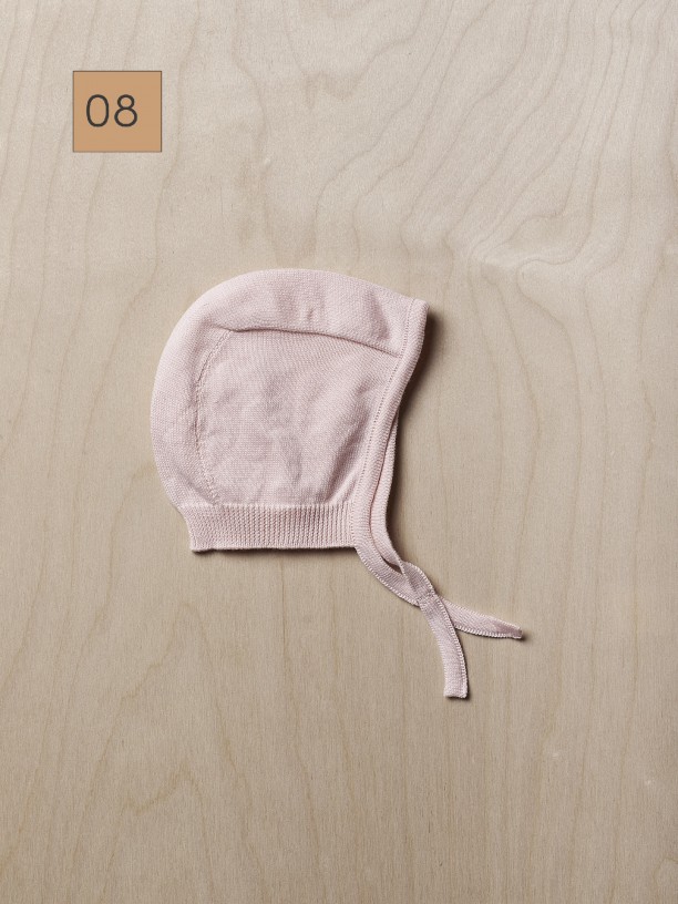 Knitted cotton bonnet