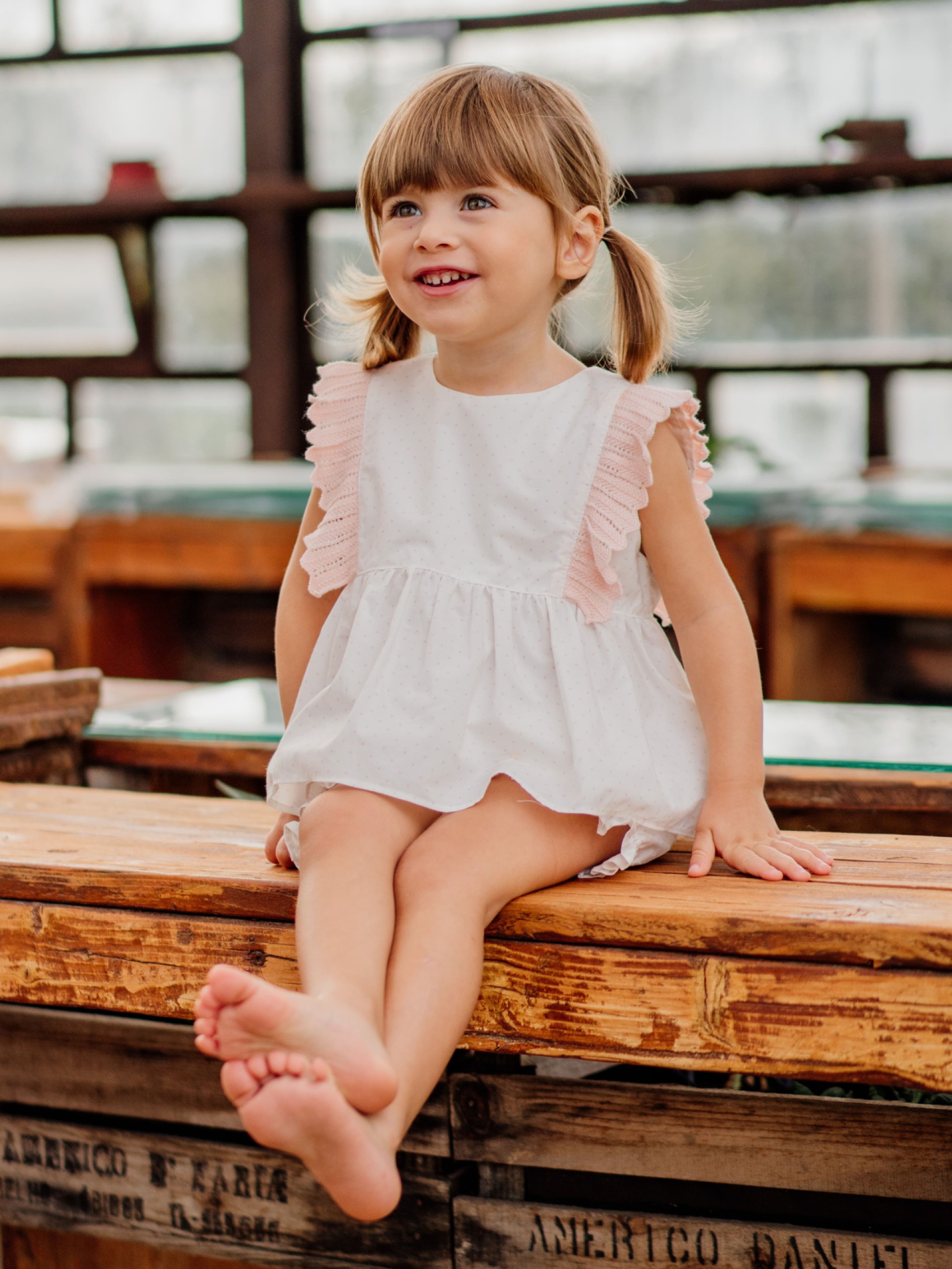 Calções pontinhos rosa