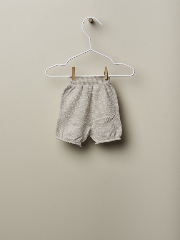 Knitted cotton shorts