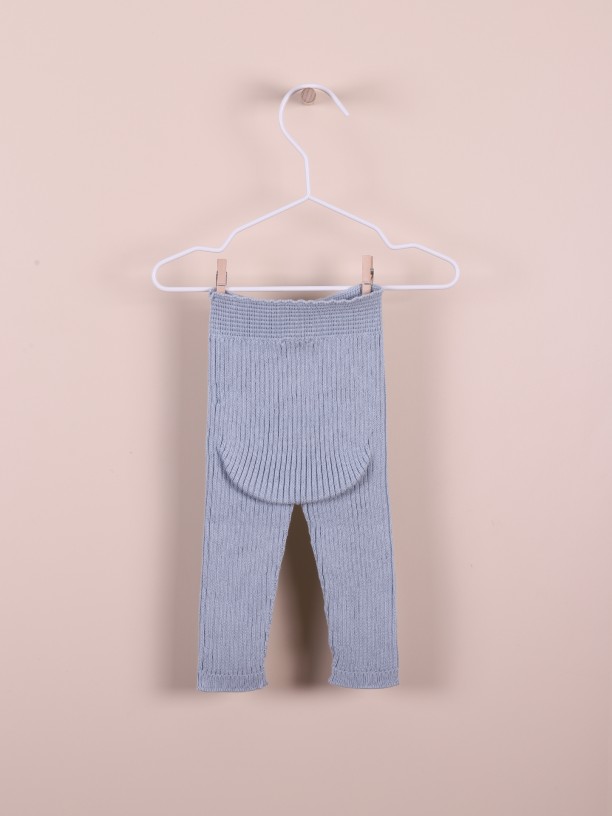 Knitted cotton trousers