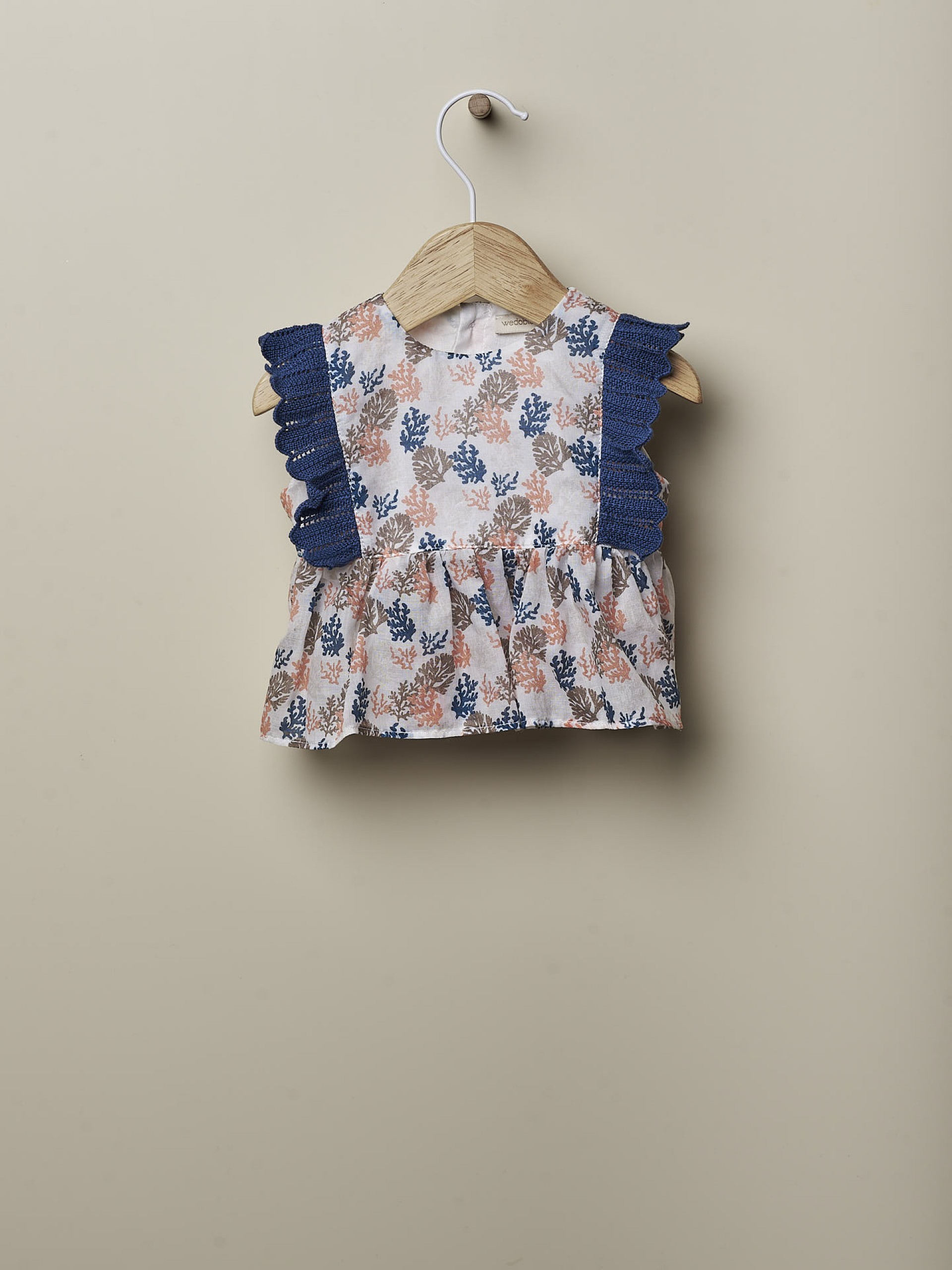 Colourful coral blouse