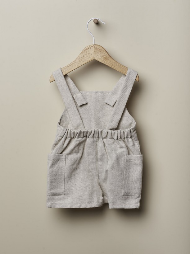 Linen dungarees