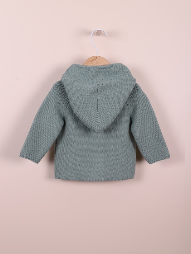 Hooded cardigan