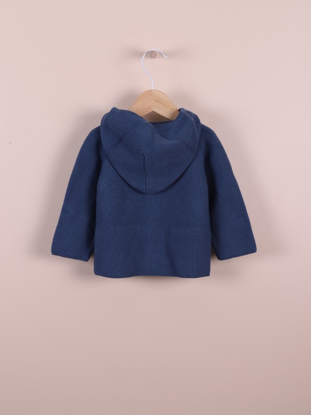 Hooded cardigan