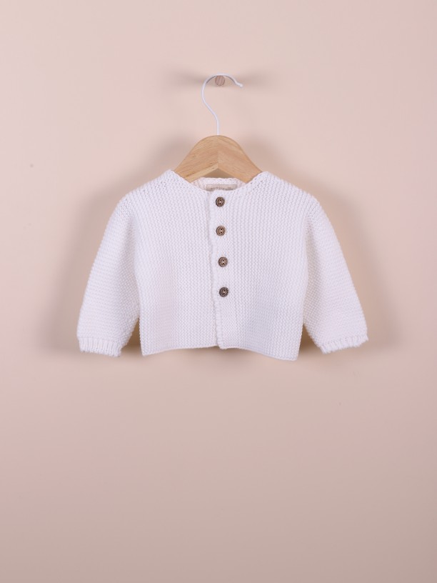 Knitted cotton cardigan