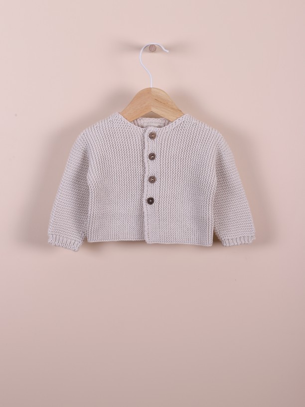 Knitted cotton cardigan