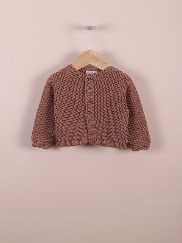 Knitted cotton cardigan