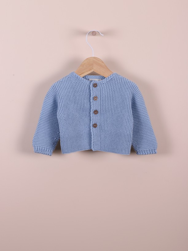 Knitted cotton cardigan