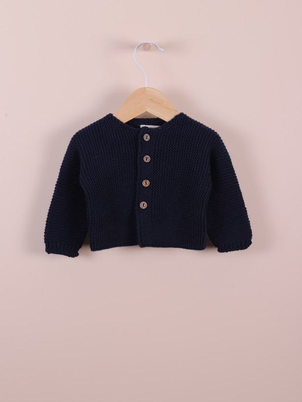 Knitted cotton cardigan