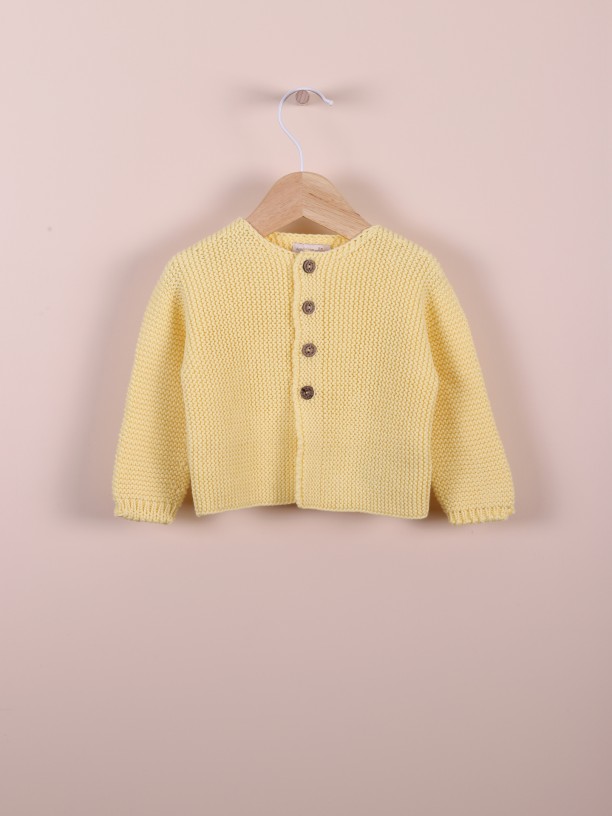 Knitted cotton cardigan