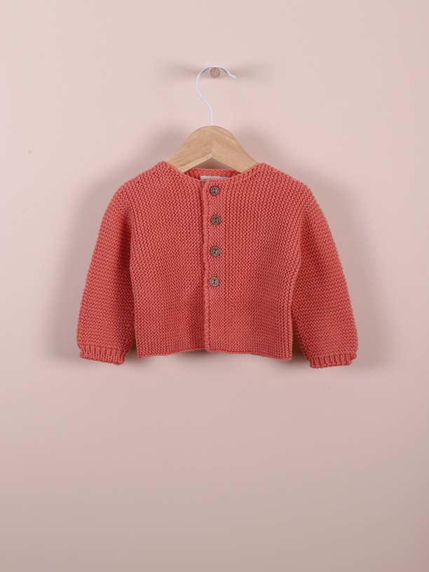 Knitted cotton cardigan Knitted cotton cardigan