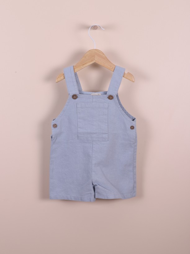 Short plain dungarees