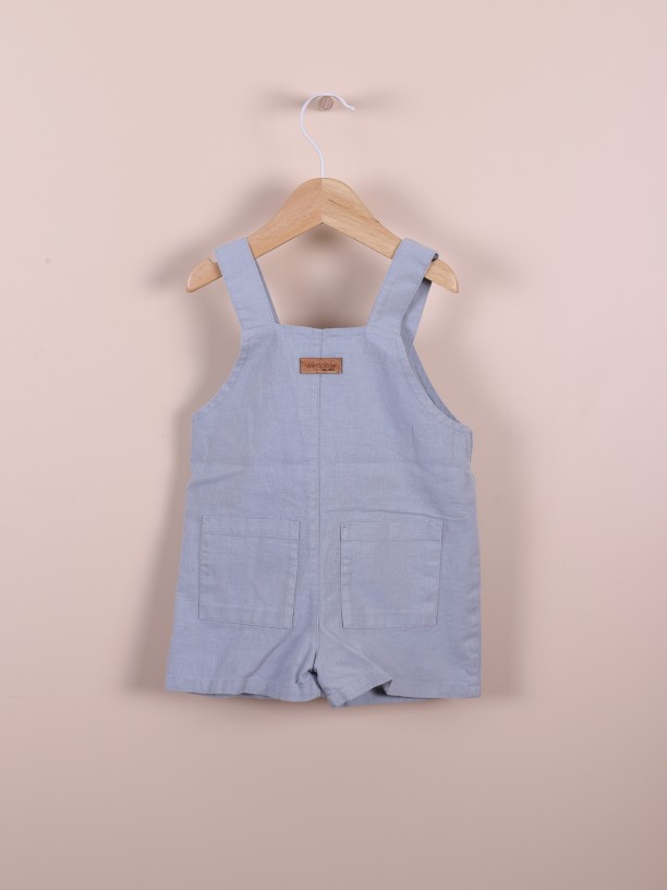 Short plain dungarees