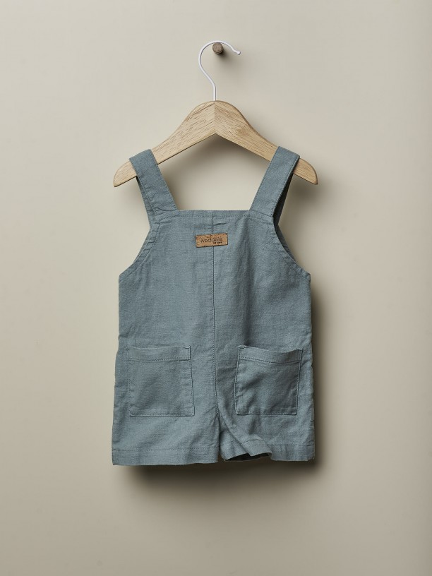 Short plain dungarees