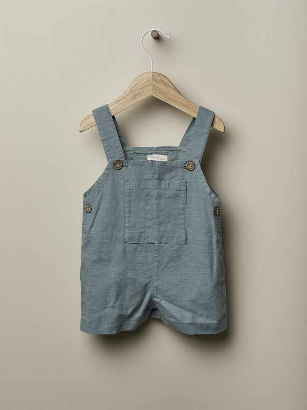 Short plain dungarees