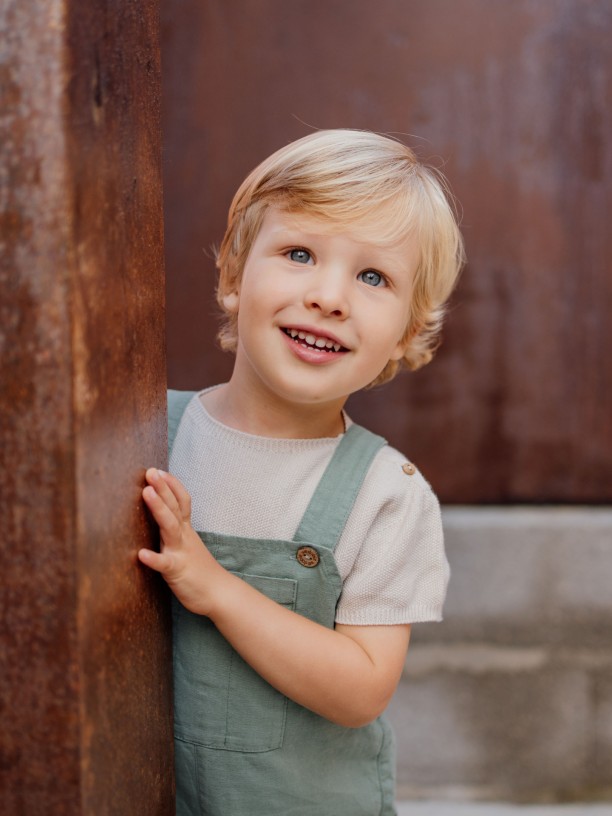 Short plain dungarees