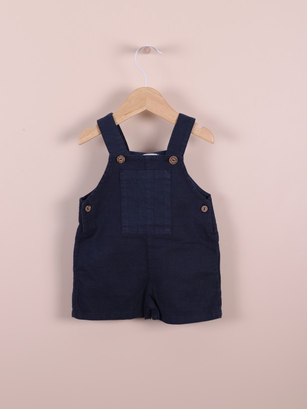 Short plain dungarees