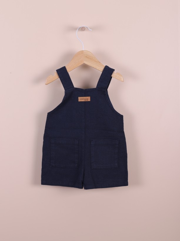 Short plain dungarees