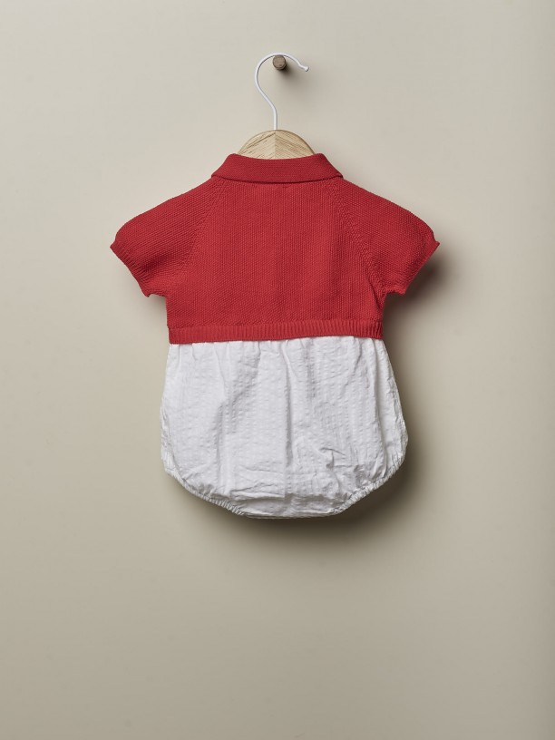 Knitted polo shortie