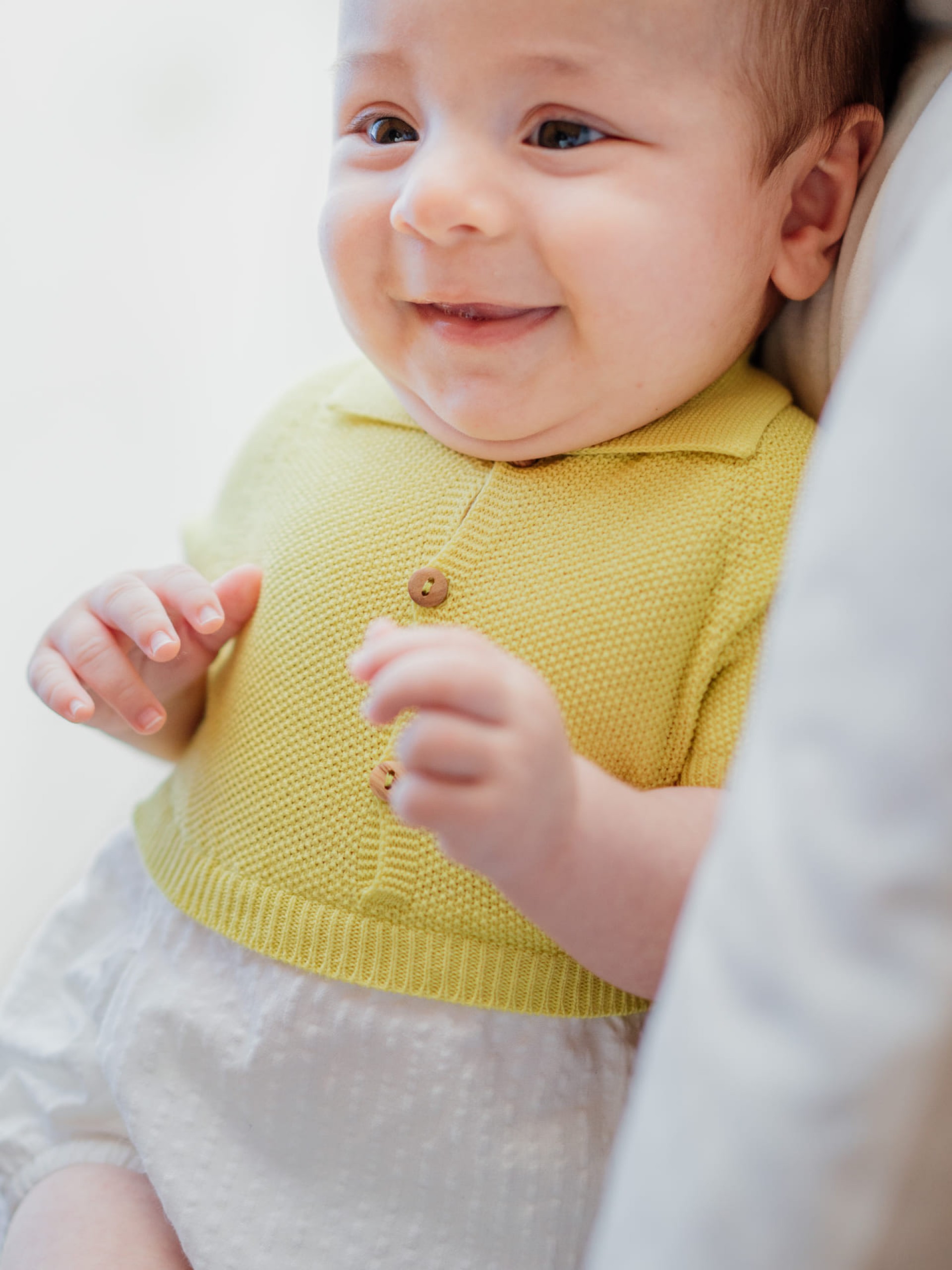 Knitted polo shortie