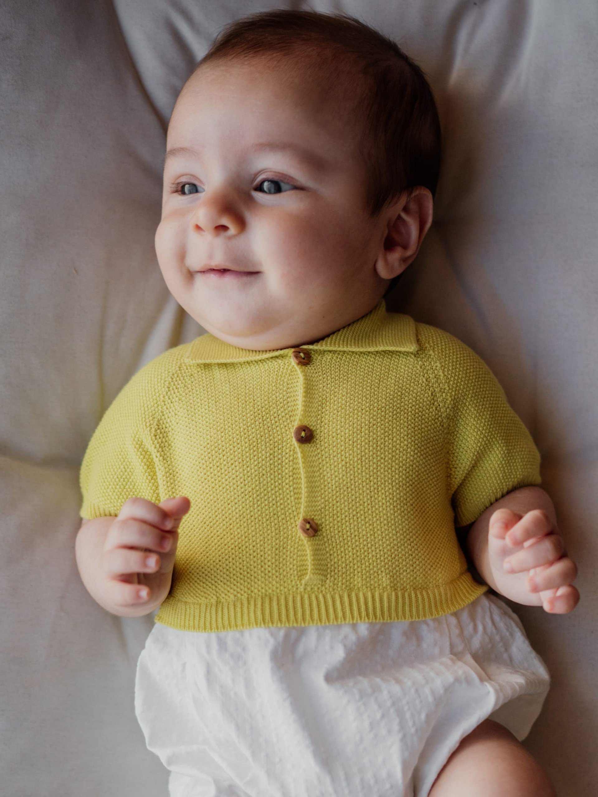 Knitted polo shortie