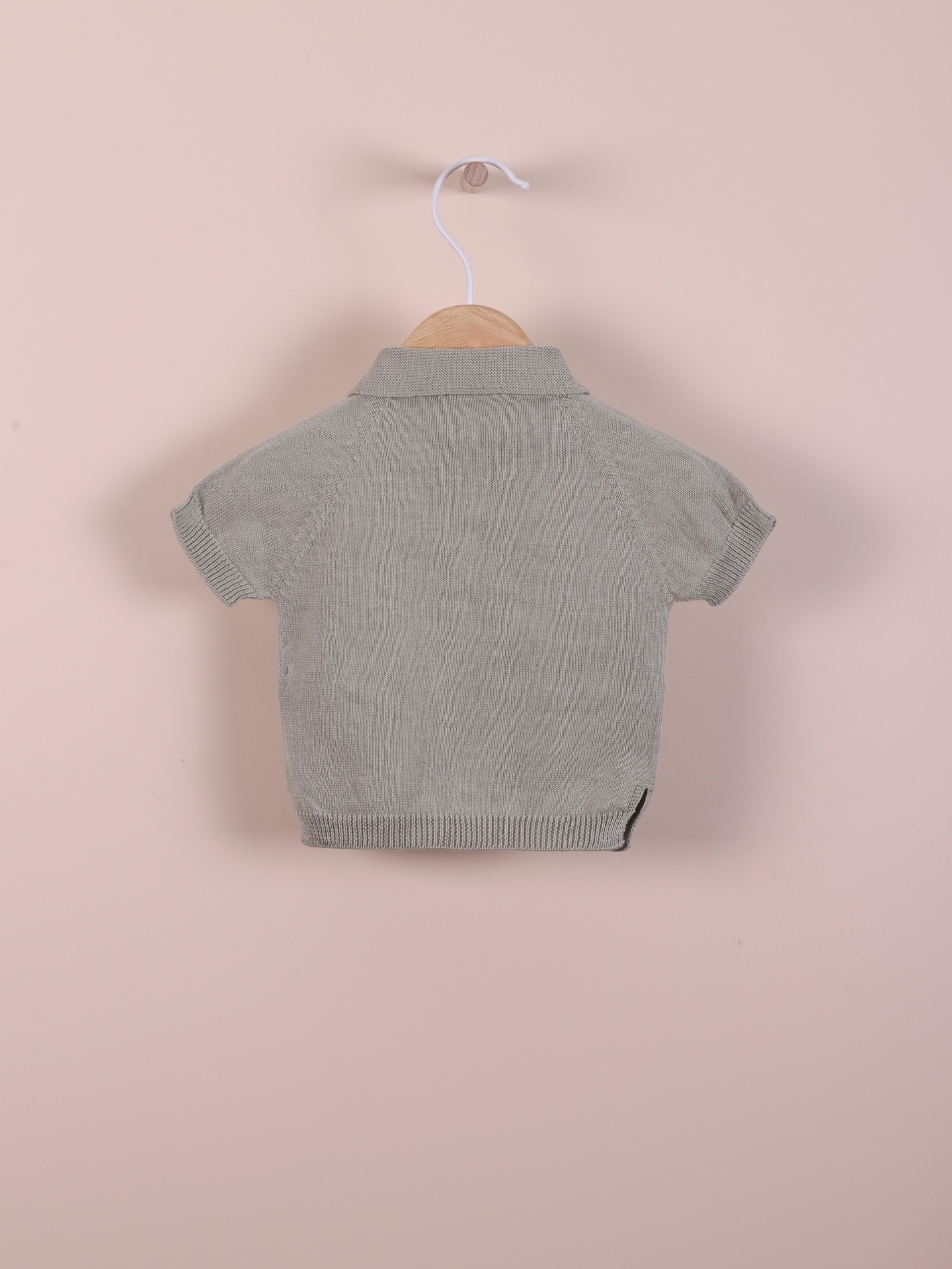 Cotton polo sweater