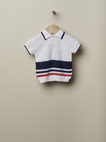 Cotton polo sweater