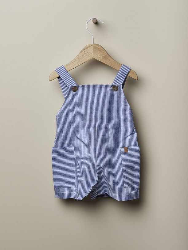 Denim short dungarees