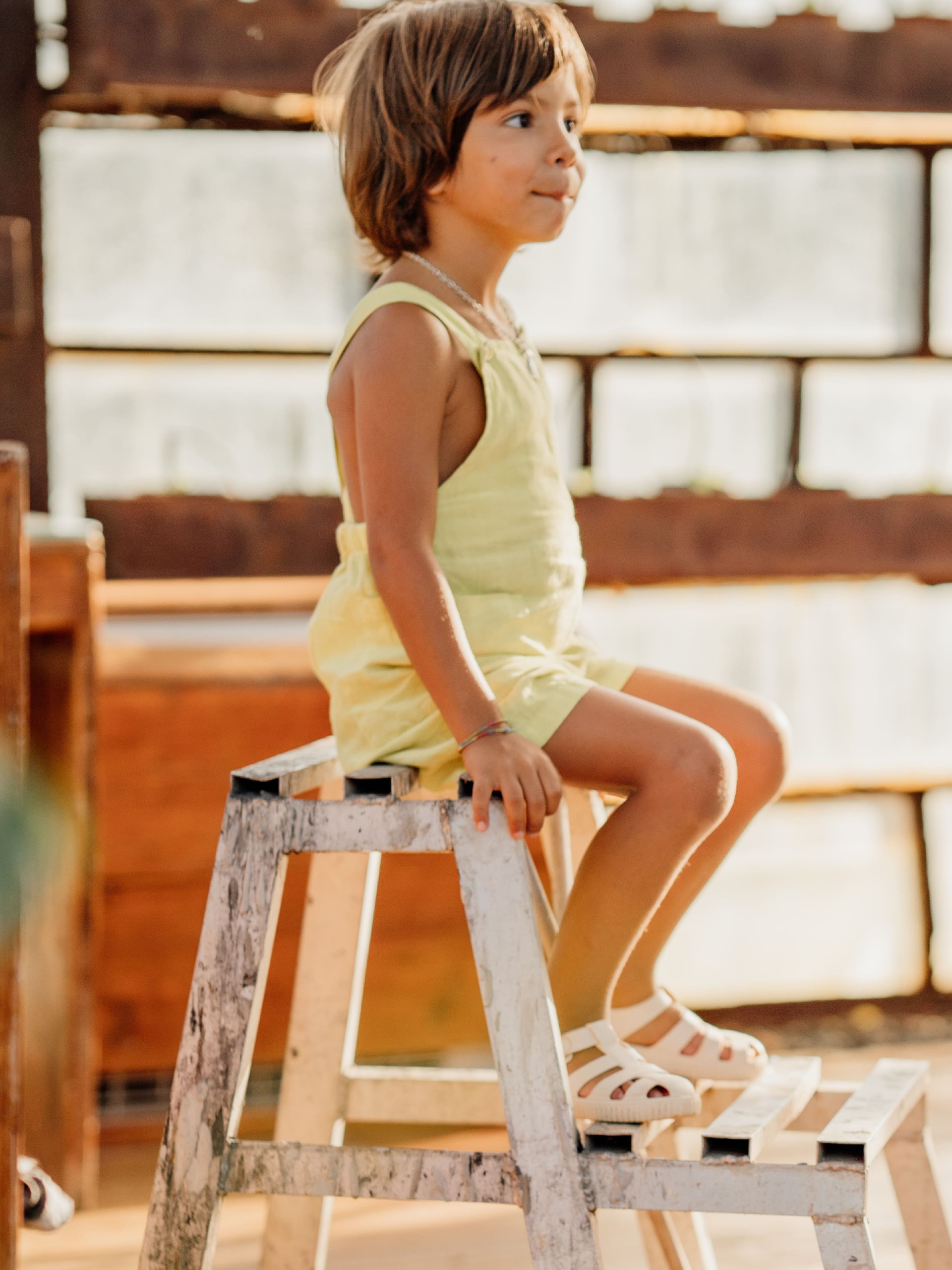 Jardineiras curtas linho