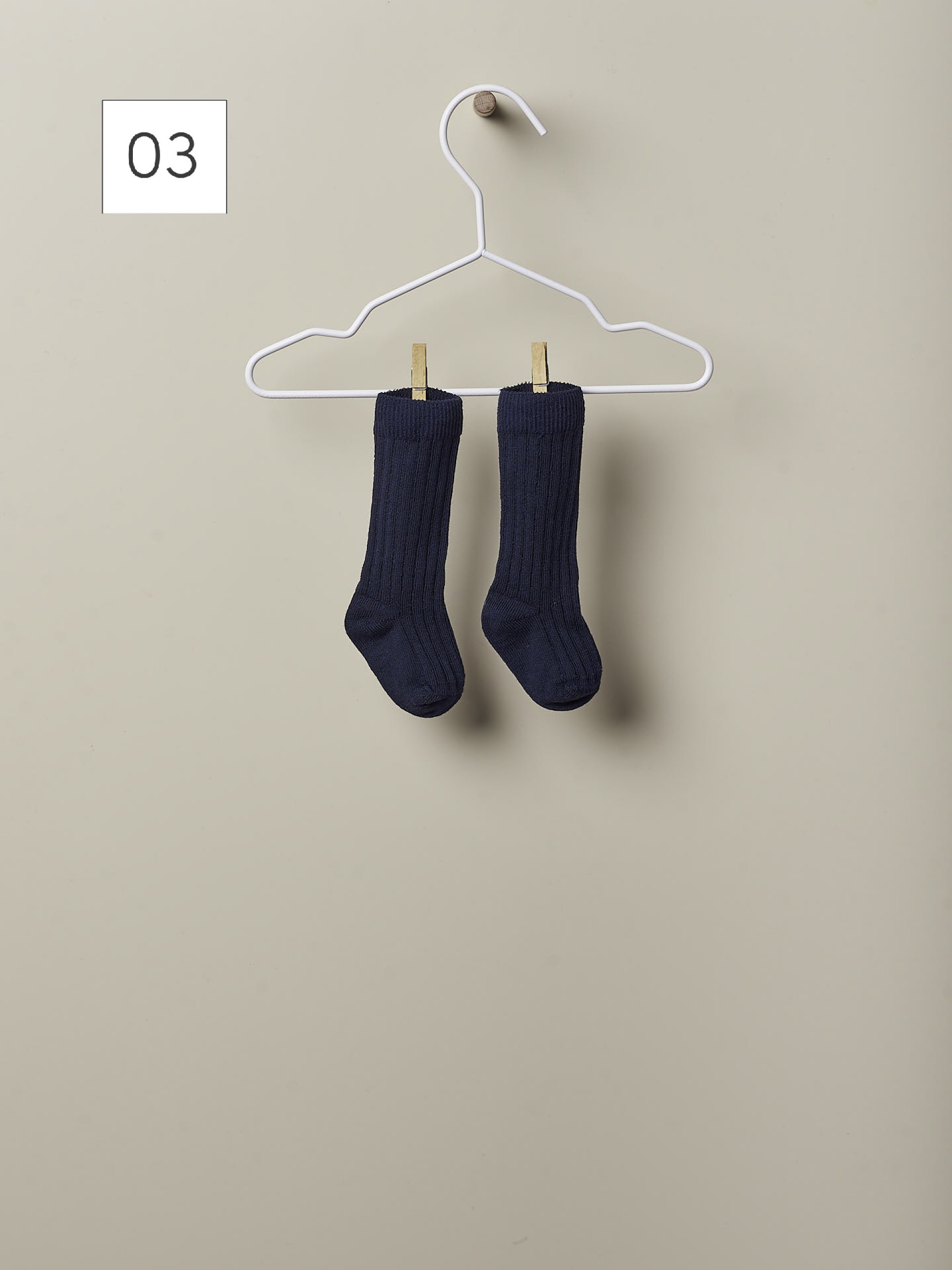 Meias de malha bebé