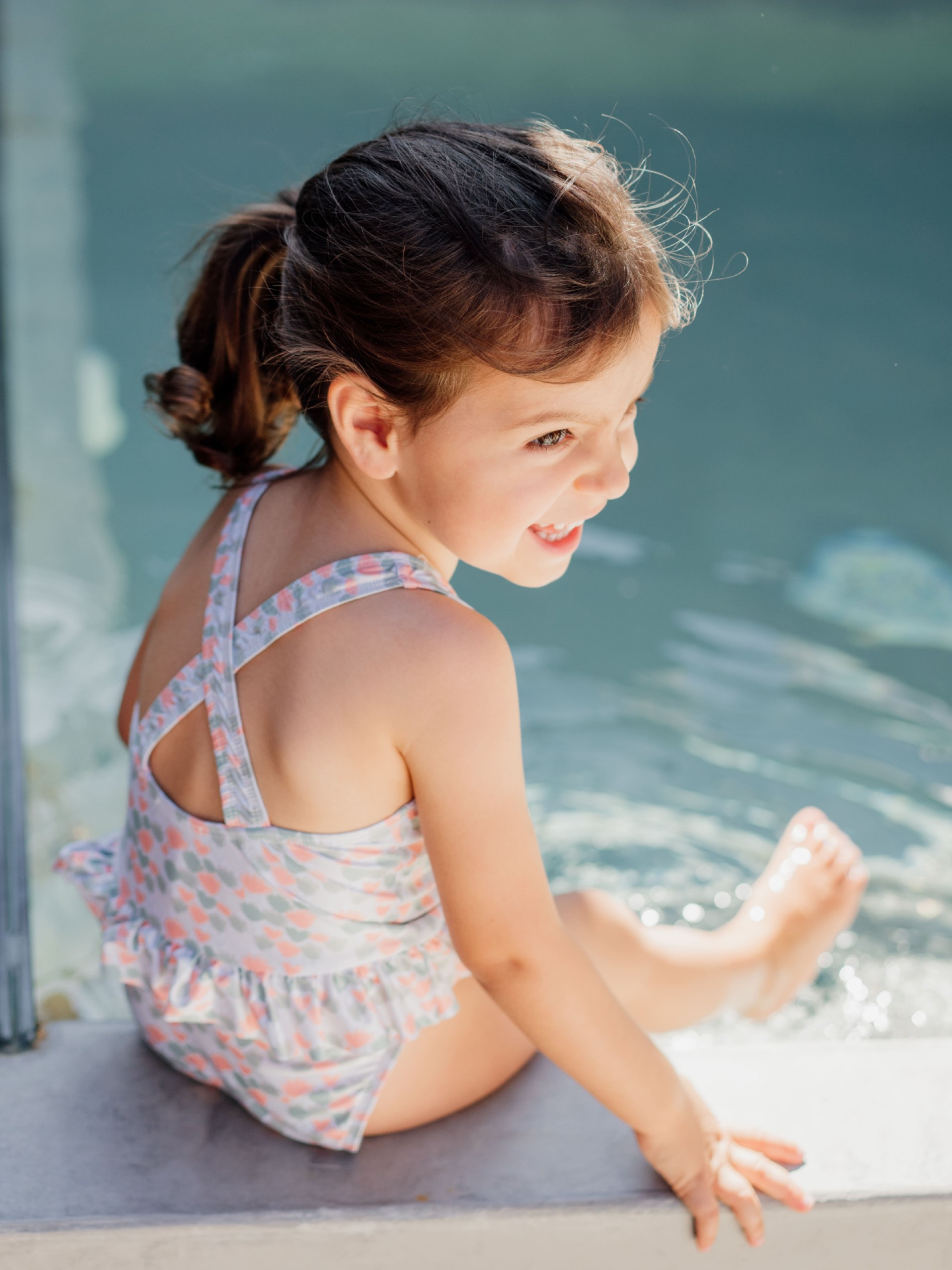 Swimsuit sea flowers