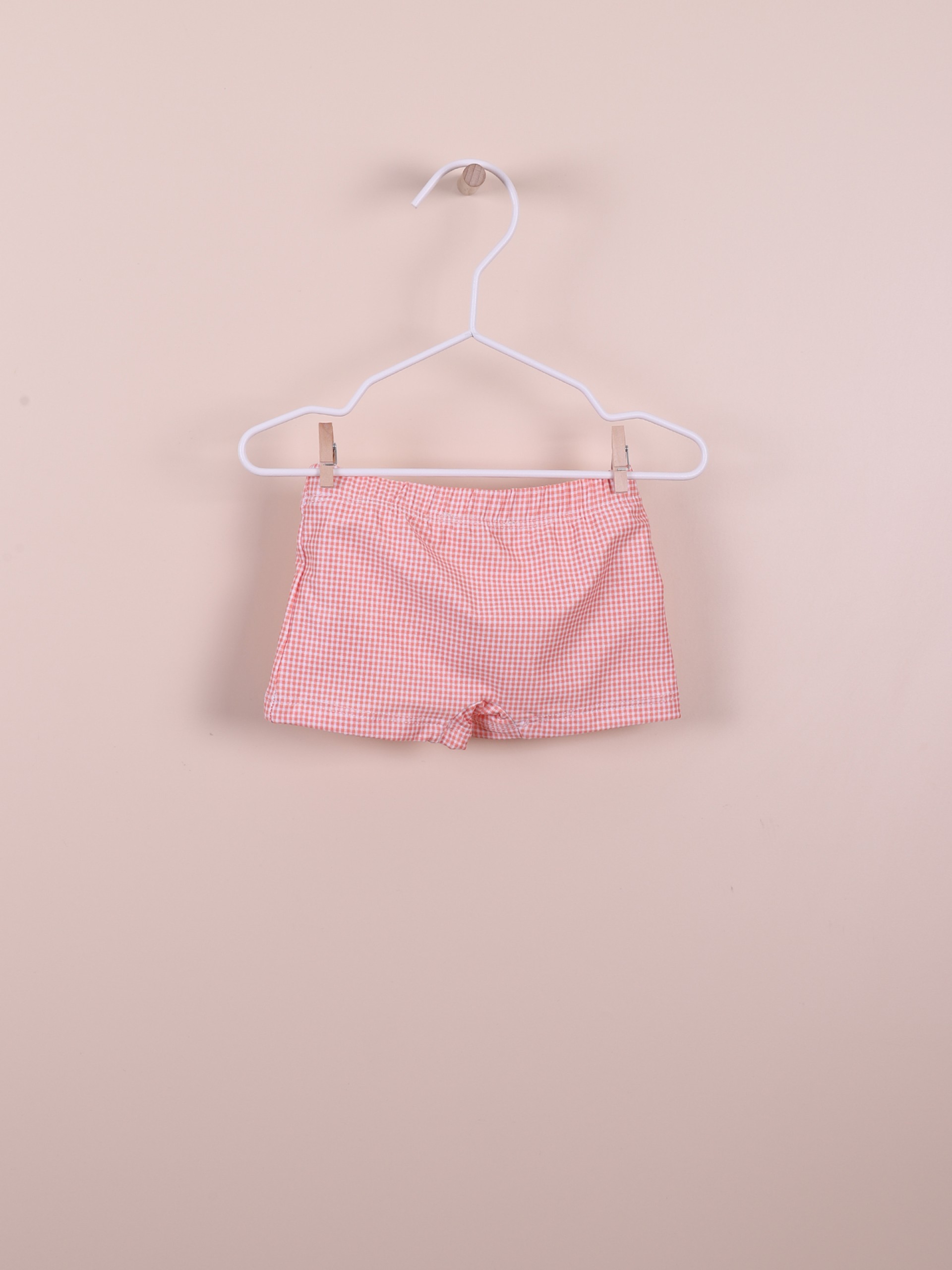 Shorts with coral vichy