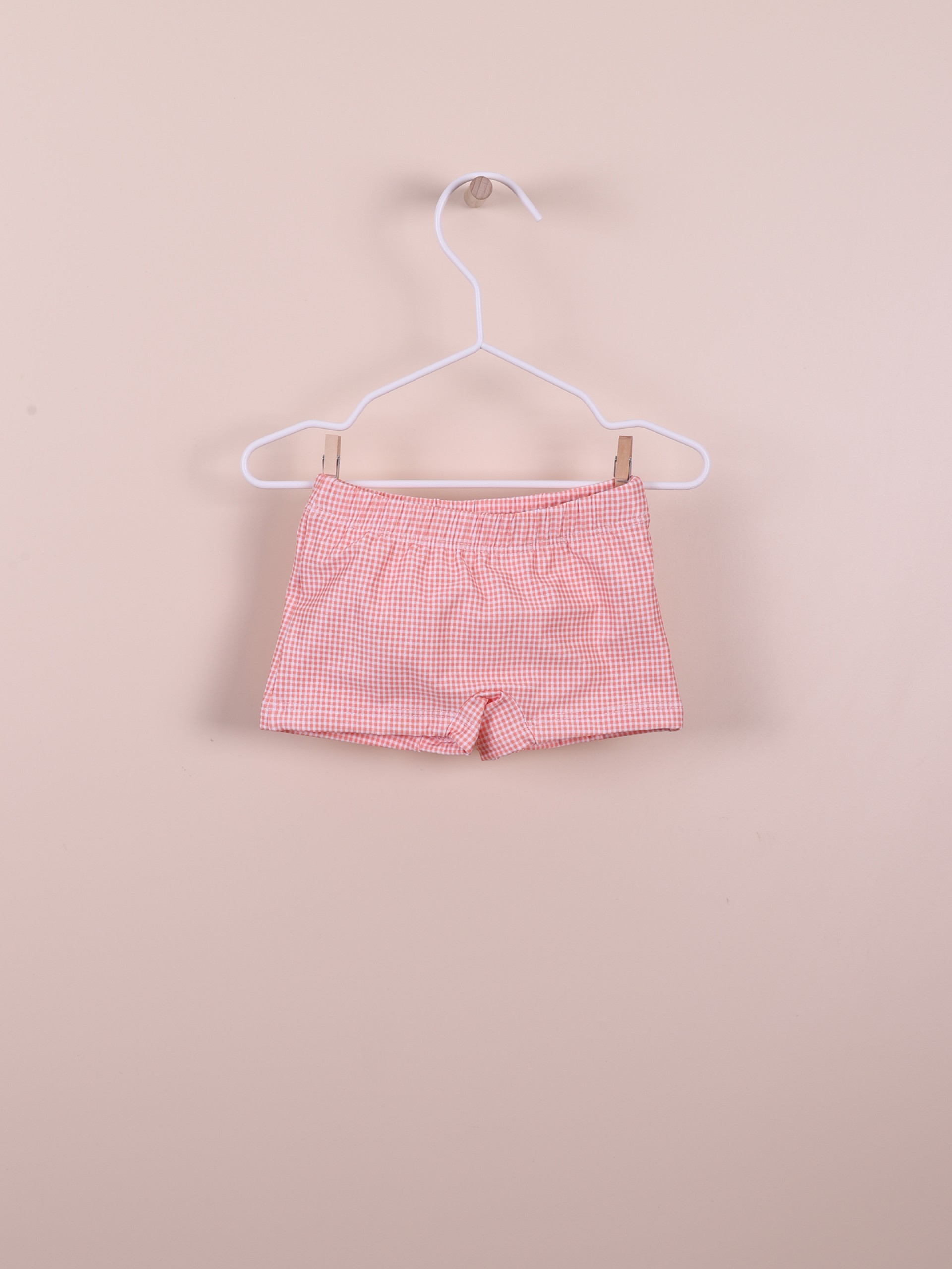 Shorts with coral vichy