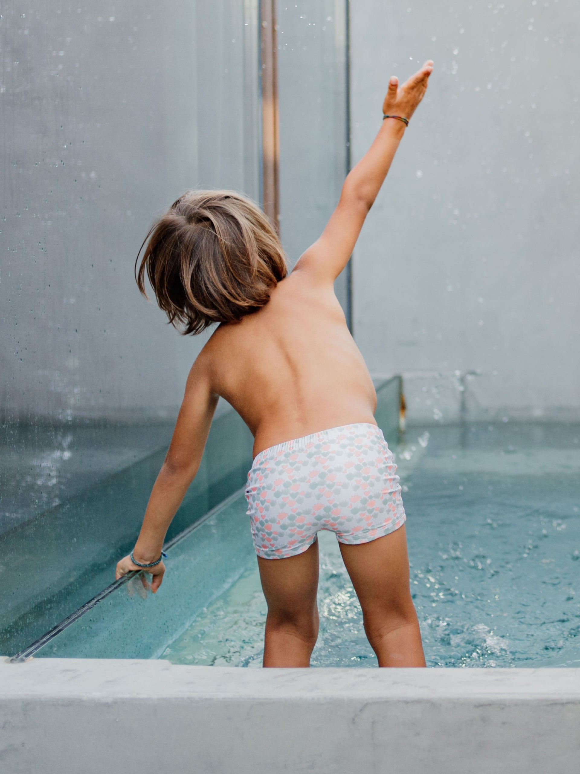 Shorts with sea flowers