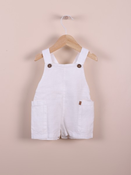 Linen short dungarees