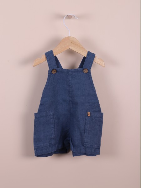 Linen short dungarees