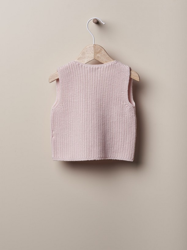 Knitted baby vest