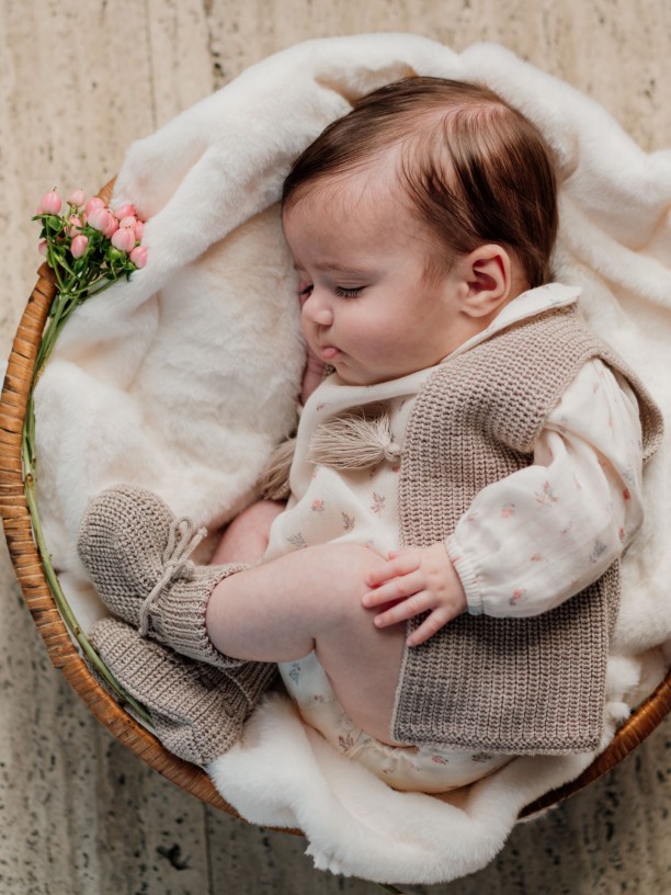 Knitted baby vest